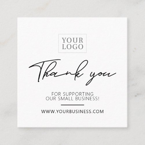 Black  White Simple Business Thank you Insert 
