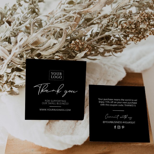 Black & White Simple Business Thank you Insert  (Creator Uploaded)