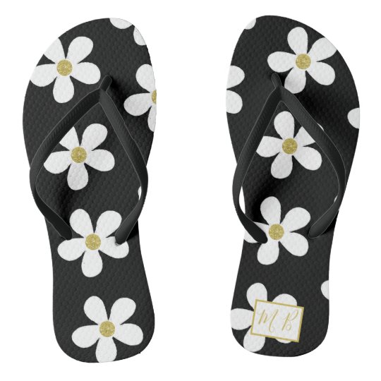 monogram flip flops