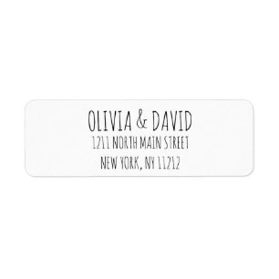 Black White Simple Handwritten Text Label