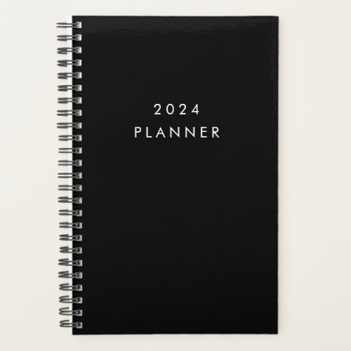 Black  White Simple Minimalist  Planner