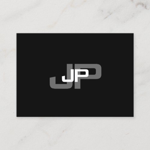 Black White Simple Modern Monogrammed Template Business Card