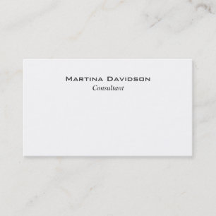 Black White Simple Plain Creative Business Card