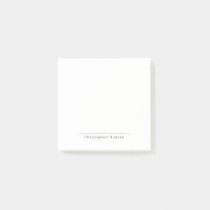 Black White Simple Plain Minimalist Post-it Notes