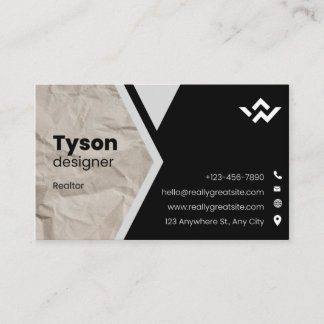 Black White Simple Real Estate Listing Business Ca Business Card