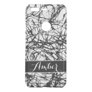 Black White Simple Rough Abstract Personalized Uncommon Google Pixel Case
