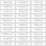 Black & White Simple Wedding Guest Names Address Sticker<br><div class="desc">Composed of simple serif and modern cursive script typography. These elements are simple,  elegant,  and modern. This has 30 stickers. 
 
 This is designed by White Paper Birch Co. exclusive for Zazzle.
 
 Available here:
 http://www.zazzle.com/store/whitepaperbirch</div>