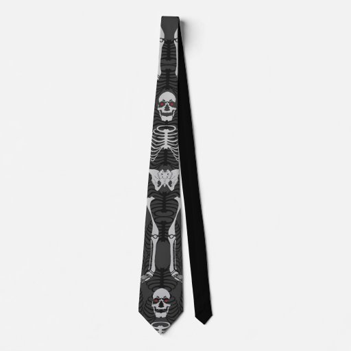 Black & White Skeletons Halloween Tie | Zazzle