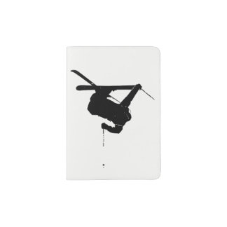 Black & White Skier Passport Holder