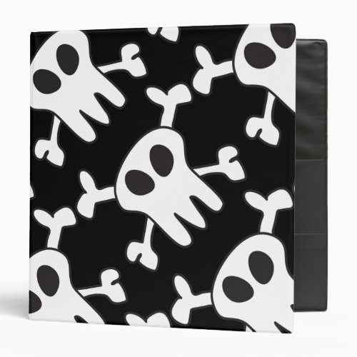 Black  White Skull Binder