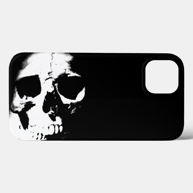 Black & White Skull Case-Mate iPhone Case (Back (Horizontal))