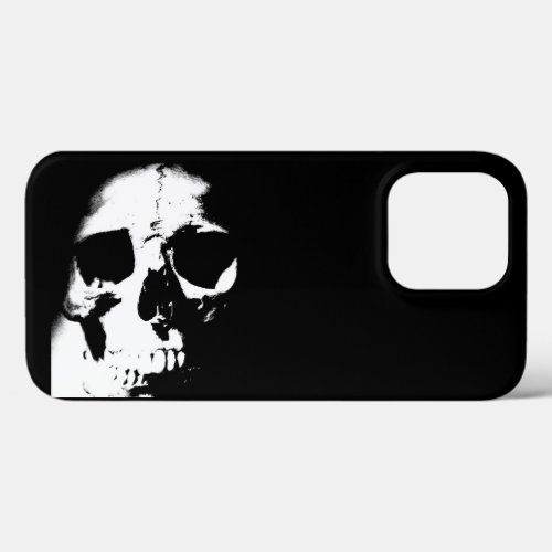 Black  White Skull iPhone 13 Pro Case