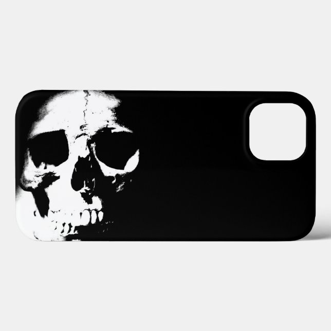Black & White Skull Case-Mate iPhone Case (Back (Horizontal))