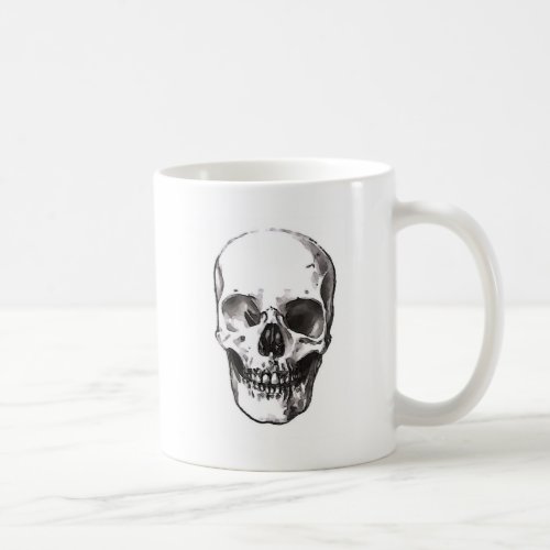 Black  White Skull Coffee Mug