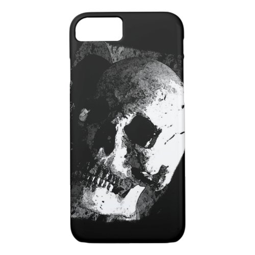 Black  White Skull iPhone 7 Case