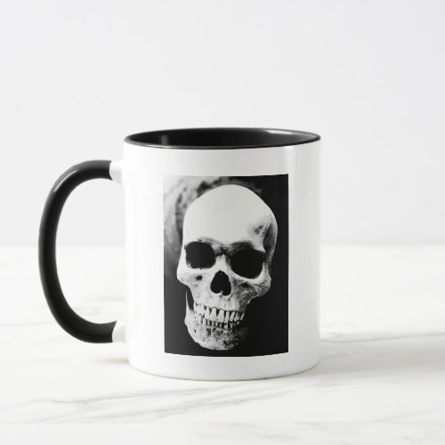 Black  White Skull Mug