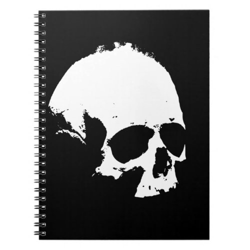 Black  White Skull Notebook