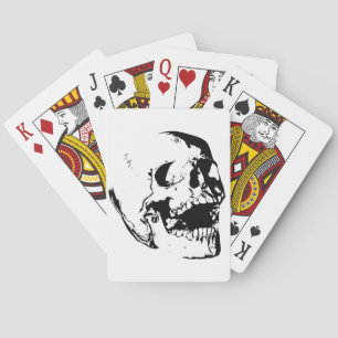 Black White Skull Poker Cards