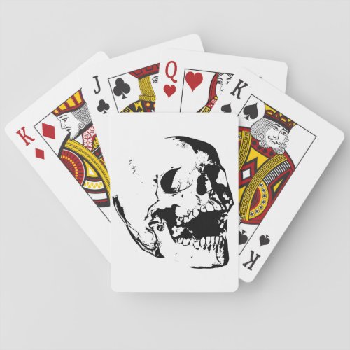 Black White Skull Poker Cards