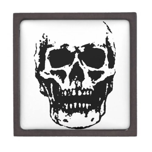 Black White Skull Pop Art Gift Box