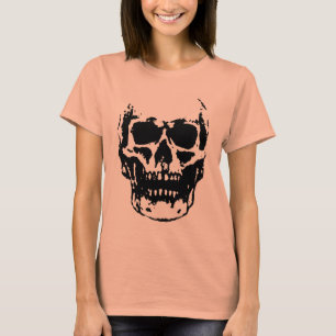 Black White Skull Pop Artwork T-Shirt