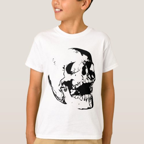 Black White Skull T_Shirt