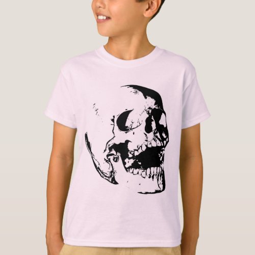 Black White Skull T_Shirt