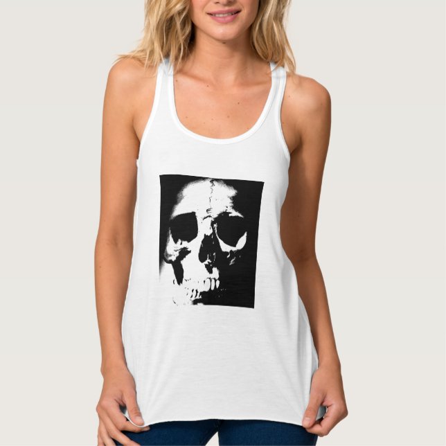 Black & White Skull Tank Top (Front)