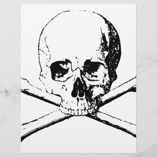 Black  White Skull  the Bones
