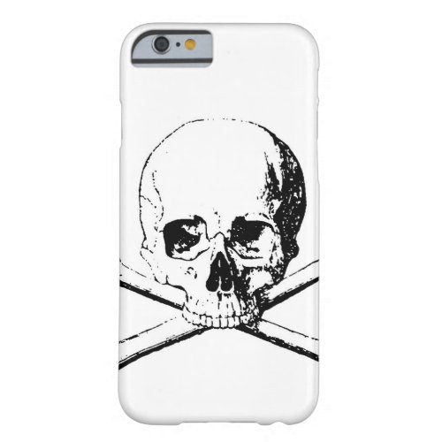 Black  White Skull  the Bones Barely There iPhone 6 Case