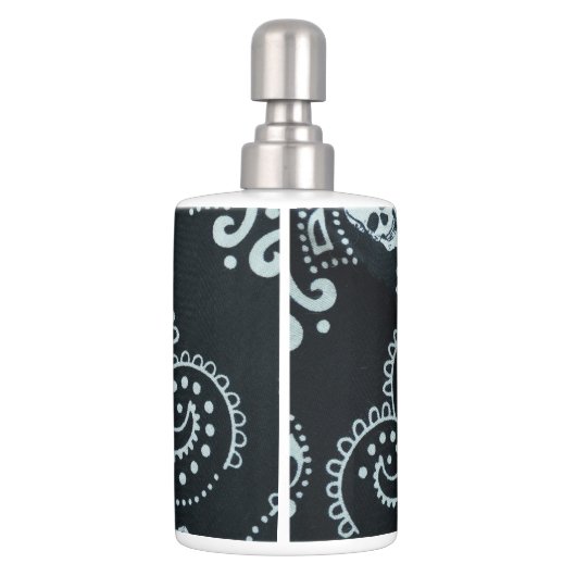 Black & White Skull Toothbrush Holder & Soap (Back)