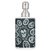 Black & White Skull Toothbrush Holder & Soap (Front)