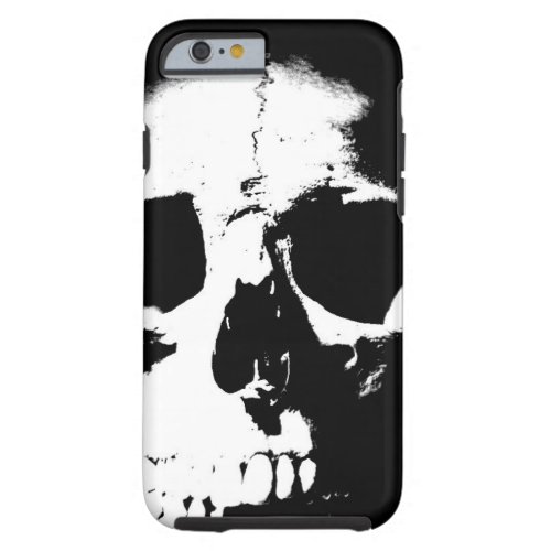 Black  White Skull Tough iPhone 6 Case