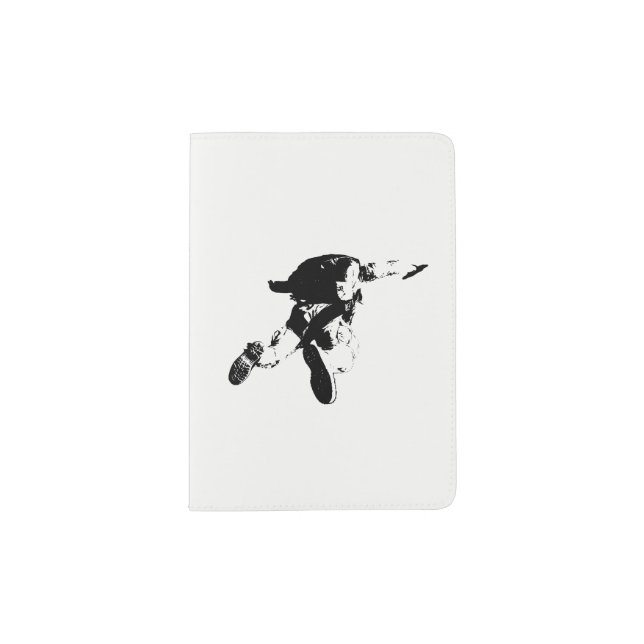 Black & White Skydiving Passport Holder (Front)