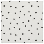 Black White Smal Dot Brush Circle Print Minimalist Fabric