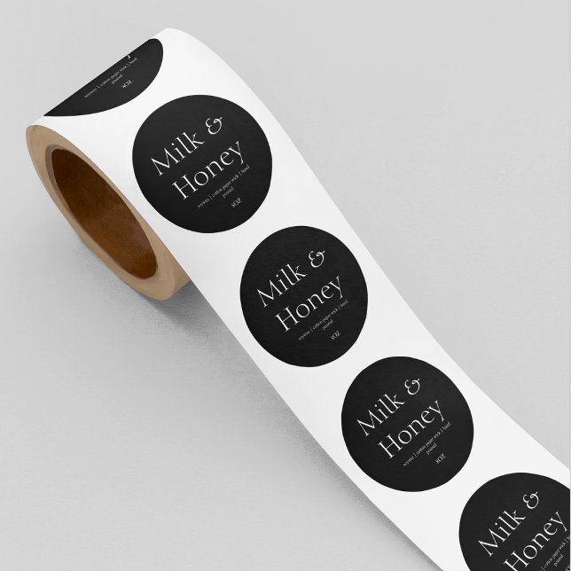 Black White Small Business Candle Label (Creator Uploaded)