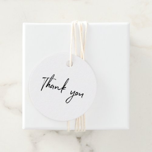 Black  White Small Business Thank you Package Tag