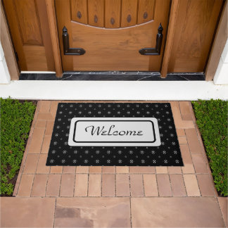 Black & White Small Print Doormat