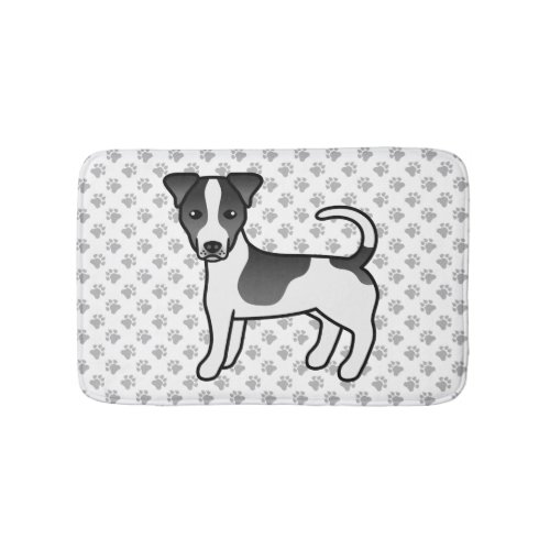 Black  White Smooth Coat Jack Russell Terrier Dog Bath Mat