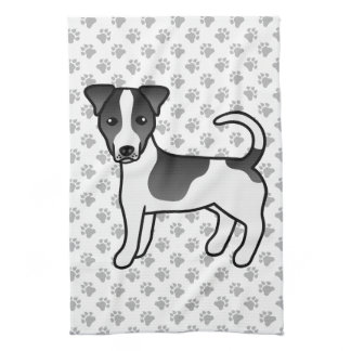 Black &amp; White Smooth Coat Jack Russell Terrier Dog Kitchen Towel