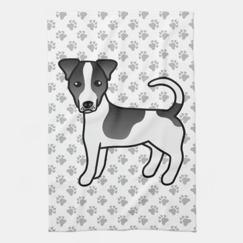 Black  White Smooth Coat Jack Russell Terrier Dog Kitchen Towel
