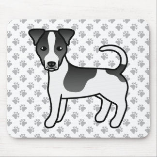 Black &amp; White Smooth Coat Jack Russell Terrier Dog Mouse Pad