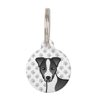 Black &amp; White Smooth Coat Jack Russell Terrier Dog Pet ID Tag
