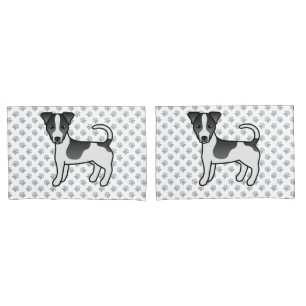 Black & White Smooth Coat Jack Russell Terrier Dog Pillow Case