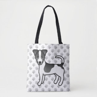 Black &amp; White Smooth Coat Jack Russell Terrier Dog Tote Bag