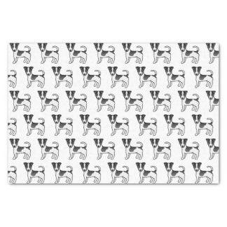Black &amp; White Smooth Coat Jack Russell Terriers Tissue Paper