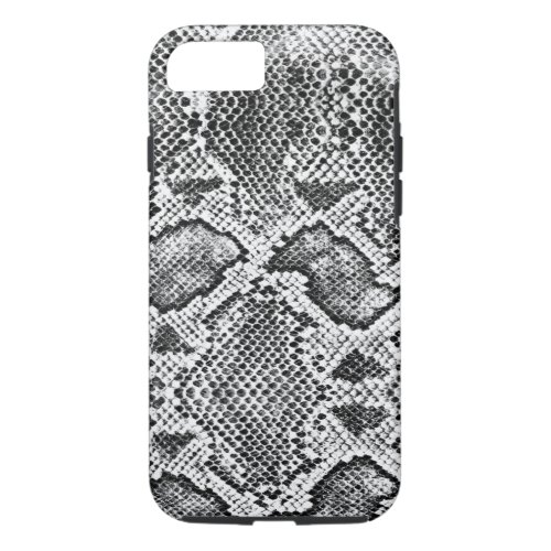 Black  White Snakeskin Pattern iPhone 87 Case