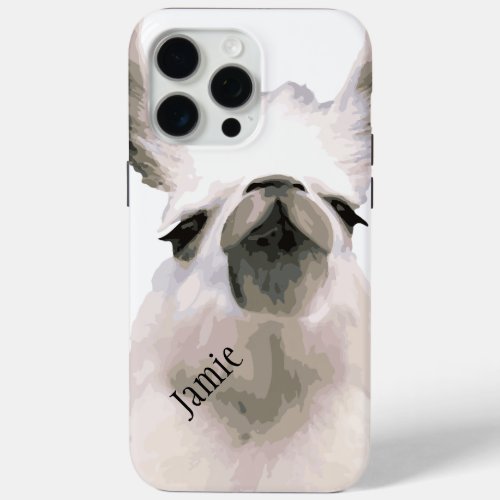 Black  White Snooty Snobby Drama Llama iPhone 15 Pro Max Case