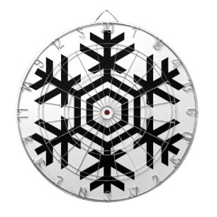 Black & White Snowflake Dart Board