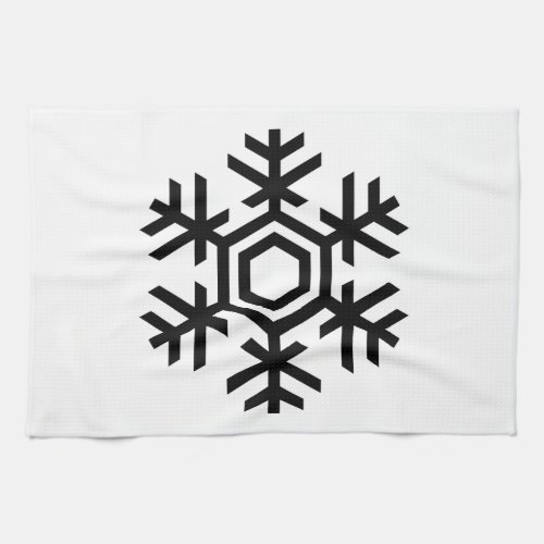Black  White Snowflake Kitchen Towel